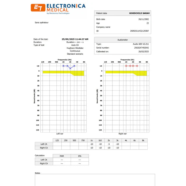 Electronica 600M PC Based Audiometer